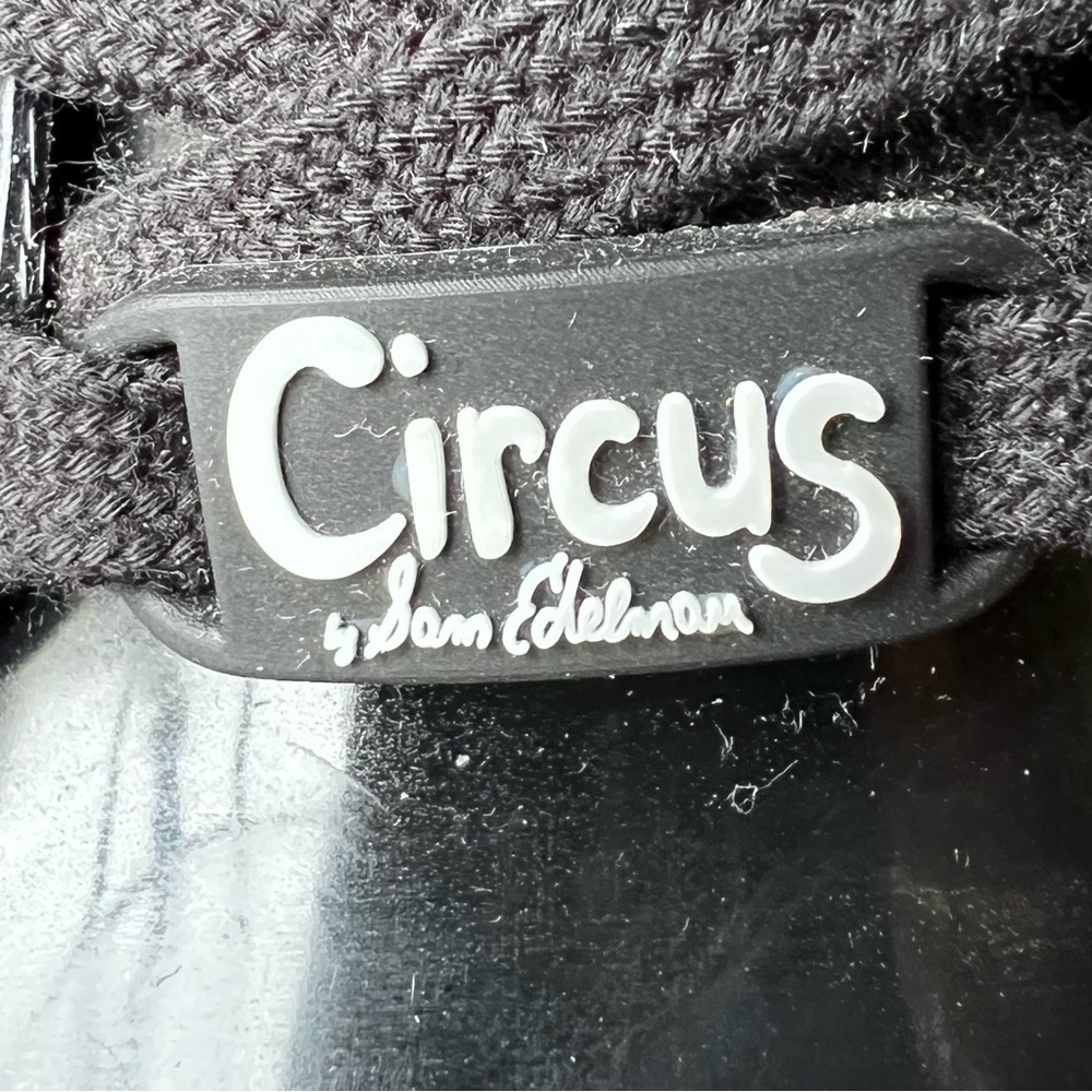 Sam Edelman Circus Black Shiny Rubber Lace Up Combat Boots, Size 6 - Picture 9 of 10